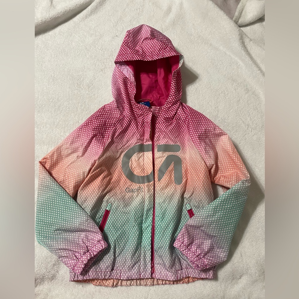 GAP Pink and Orange & purple Raincoat with Hood